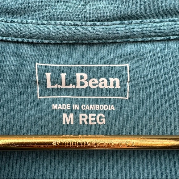 L.L.Bean Long-Sleeve Shawl Collar Pullover Turquoise - Picture 4 of 7